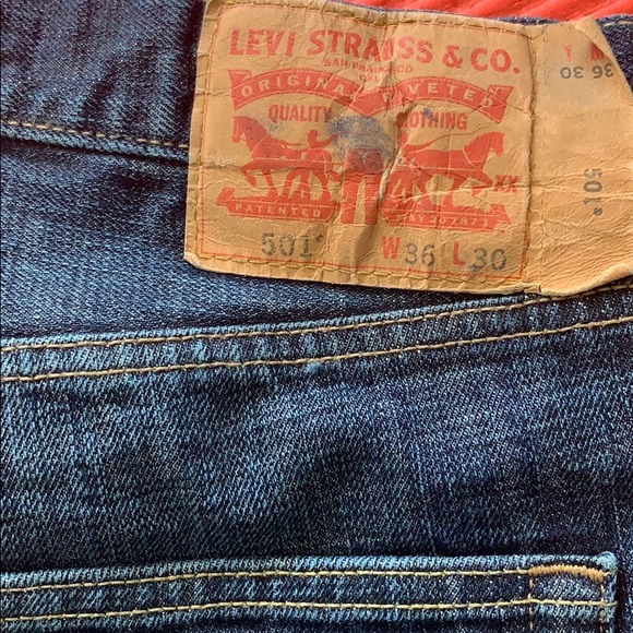 Levi’s 501  Denim Men’s Jeans W36 L30 - Picture 3 of 6